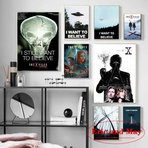 X File I Want To Believe Alien Ufo Poster And Print Vintage Decor Picture Canvas Painting Wall Paintings For Bedrooms Affiche