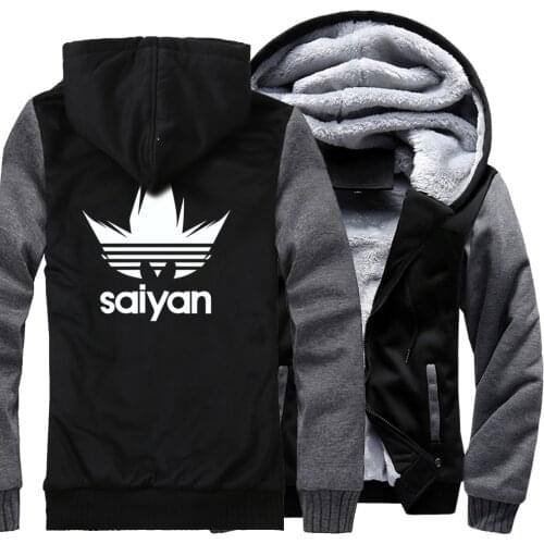 Japanese Anime Z Thick Coat Hoodies Men 2019 Autumn Winter Hoody Hoodie Jacket Male Harajuku Mens Jackets Sweatshirt