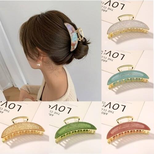 Ruoshui Woman Metal Hair Claws Alloy Hairgrip Women Hair Accessories Girls Barrettes Headwear Hairpins Hair Clips Ornaments