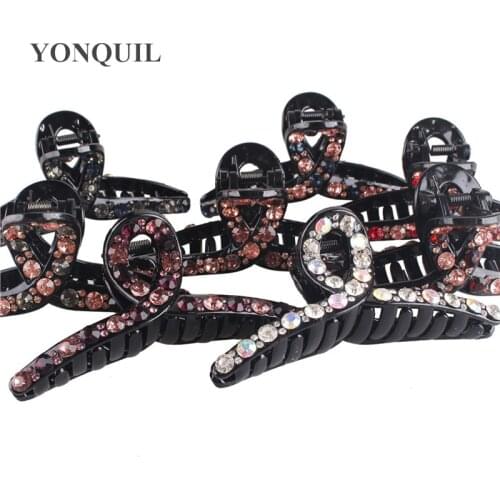 Women Crystal Hair Claws Clips Girls Rhinestone Hairpin Barrettes Hair Accessories for Women Hair Styling Crab Claw Headwear