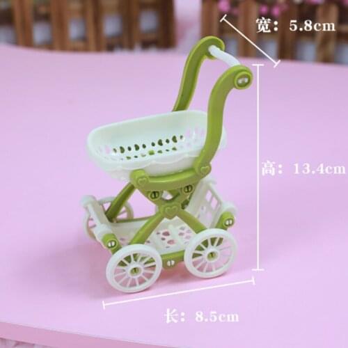 1Pcs Mini Shopping Cart Salesman Sample For Kid Pretend Play Toy Dollhouse Decoration