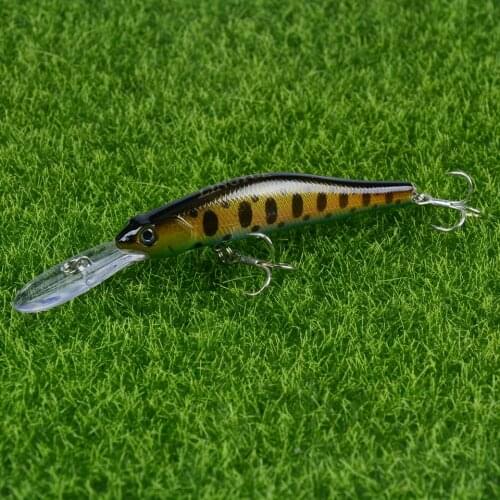 1PCS Sinking Minnow Fishing Wobbler 120mm 13g Deep Water Crankbait Long Shot Fishing Lure Quality Hooks Artificial Bait Tackle