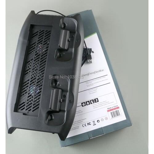 10pcs/lot BY DHL For Xbox one X ONEX Console Controllers Vertical Stand Cooling Fan Cooler Charging Dock Station Storage