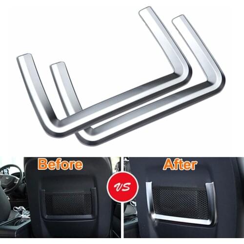 2PCS/PAIR Interior Front Seat Back Rear Storage Net Cover Trim Strip Decoration For 2015 Discovery Sport Car Styling Covers