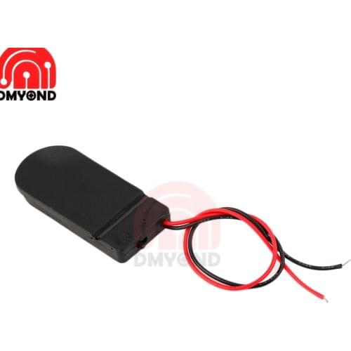 5PCS 1 Set CR2032 Button Coin Cell Battery Socket Holder Case Cover With ON/OFF Switch 3V x2 6V battery Storage Box for LED