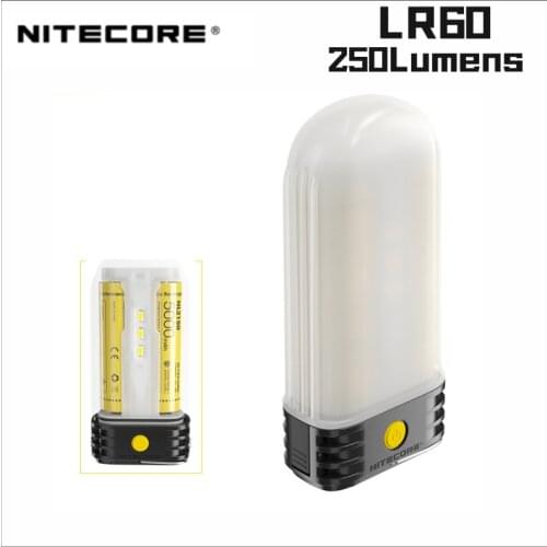 NITECORE LR60 Camping Ligh 3-in-1 Power Bank&Camping Lantern& Battery Charger With 18650 Battery Magnetic Portable LED Lantern