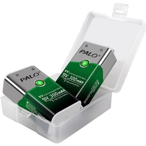 9V Battery 300mAh Micro USB 9V 6F22 Ni-Mh Nimh Ni Mh Rechargeable Battery for Microphone Guitar EQ Smoke Alarm Multimeter