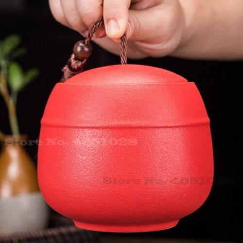 Black Ceramic Casket Memorial Container Dog Tight Seal Urn Shelter Cat Tomb Ashes Preserving Jar Pet Keepsake Cremation Product