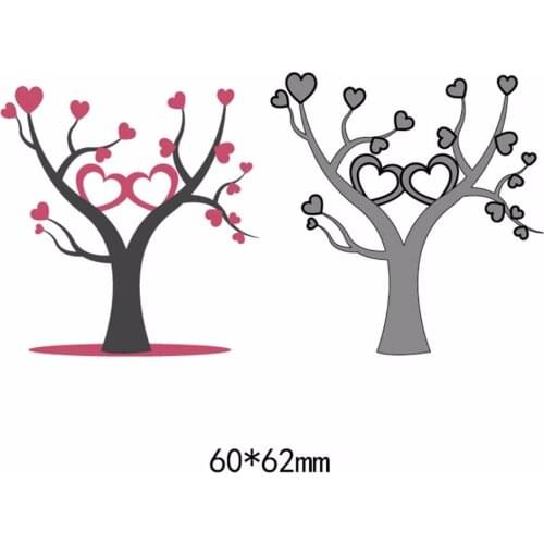 Flower and heart tree Craft Card metal steel Cutting Dies Scrapbooking Stencils For DIY Photo Album Card Decor Embossing