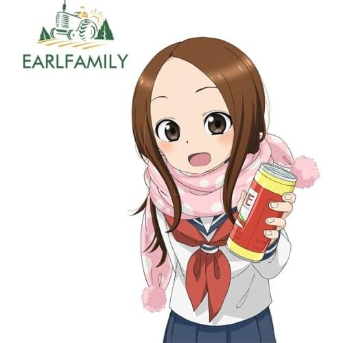 EARLFAMILY 13cm x 2.7cm for Cartoon Girl Decal Scratch-proof Window Camper Anime Motorcycle Helmet Fine Vinyl Car Stickers