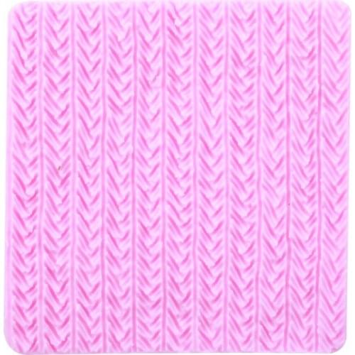 Sweater Fabric Knitting Mold Texture Embossed Pad Lace Mat Vertical Stripes Pattern Mold Fondant Cake Decorating Tools