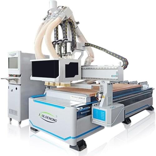 Igoldencnc nest double table double spindles cnc engraving and cutting machine used for making door or cabinet