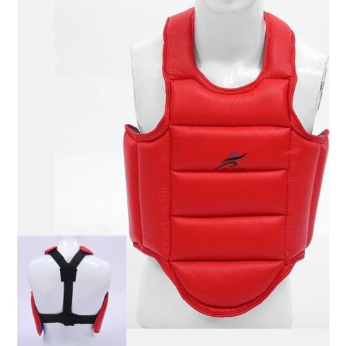 Karate Chest Gear Taekwondo WTF Sparring Guard Solid Reversible Blue Red Chest Protector for Kids Adult MMA Sparring Equipment
