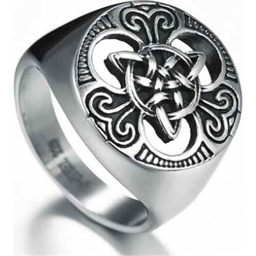 Rany&Roy Newest Size 7-15 Knots Ring 316L Stainless Steel Jewelry Fashion Punk Style Ring
