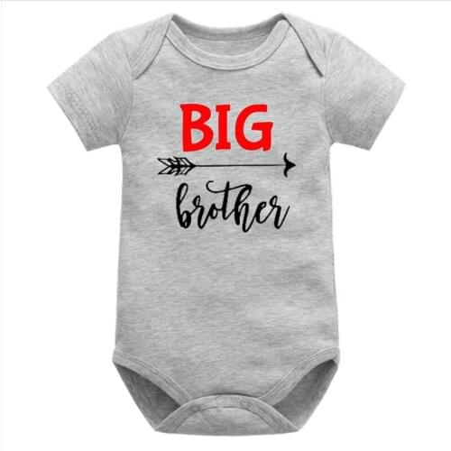 Big Brother Bodysuits Newborn Boy Clothes Announcement Thanksgiving Outfits for Girls Funny Mommy Baby Girl Onesie Cute Black