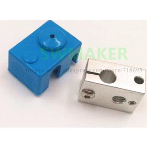 SWMAKER V6 heater block and silicone sock upgrade kit V6 cartridge-style heater block +sock 23x16x12 mm for Reprap Prusa i3