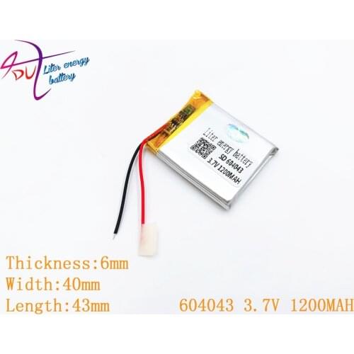 Best Battery Brand Size 604043 3.7v 1200mah 584245 604045 Lithium Polymer Battery With Board For Mp4 Mp5 Gps Digital Products