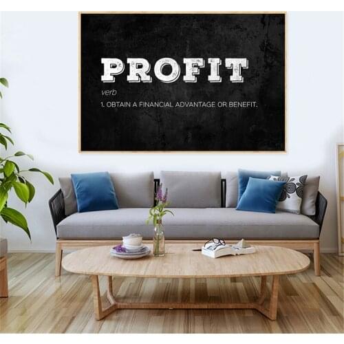 Motivation Profit Canvas Paintings Minimalism Wall Art Prints Poster Living Room Decorative Paintings Wall Home Decor