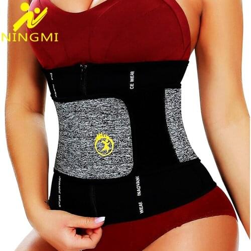 NINGMI Waist Trainer Belt Women Body Shaper Slimming Belt Weight Loss Strap Neoprene Sauna Belt Waist Cincher Body Shapewear