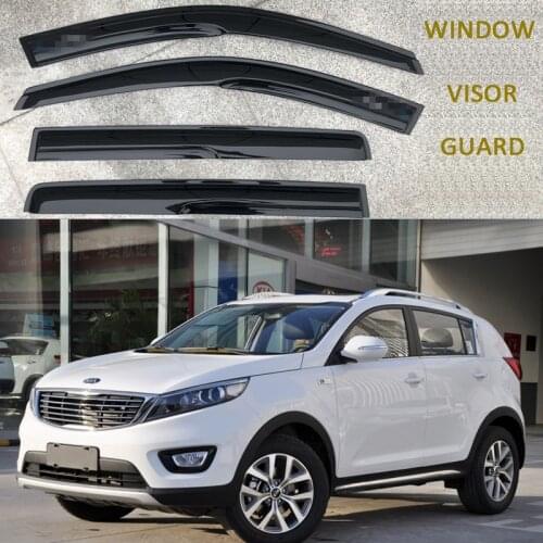 Car Door Window Wind Visor Moulding Awnings Shield Rain Sun Wind Guard Vent Shade For KIA Sportage 2011 2012-2015 2016 2017