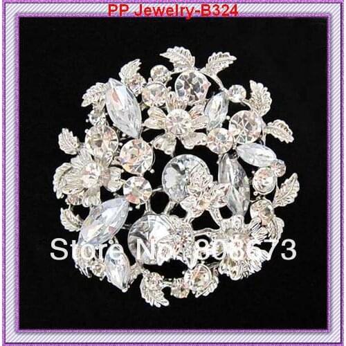 Vintage Fashion Hot Selling Rhoidum Plated Women Jewelry Brooch Wedding Jewelry Flower Accessories