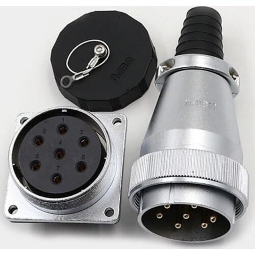 Waterproof IP67 Male Plug Female Sockets 4Pin 7Pin Power Aviation Connector M55 Screen Lighting 40Pin 53Pin 61Pin Soldering Pins