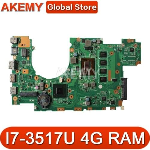 X402CA Motherboard I7-3517u 4G Memory For ASUS X502CA X402CA Laptop motherboard X402CA Mainboard X402CA Motherboard