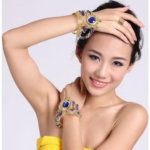 Belly Dance Bracelet new big diamond ring dance hand act the role of accessories