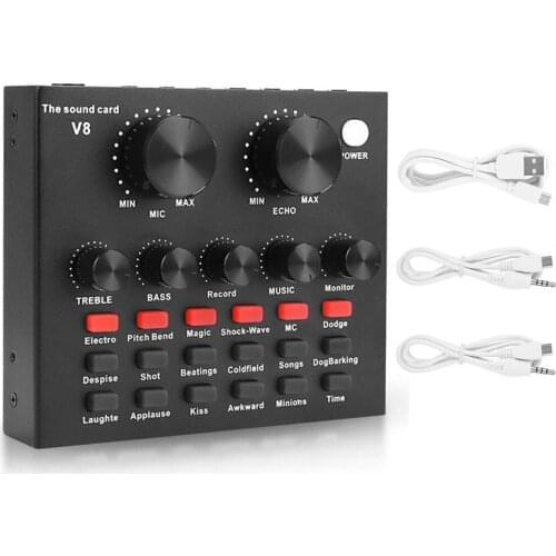 Sound Card Audio Interface for bm 800 Studio Microphone for Computer Karaoke Dj Sound Card bm800 900 Condenser Microphone