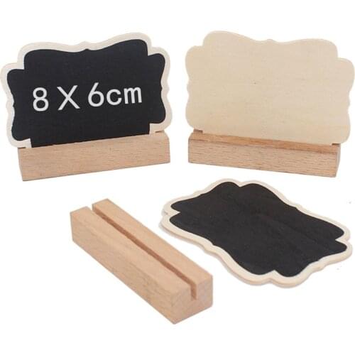 10pcs/lot Vintage Butterfly Decoration Blackboard With Card Slot Wooden Blackboard Chalkboard Office Decor Supplies