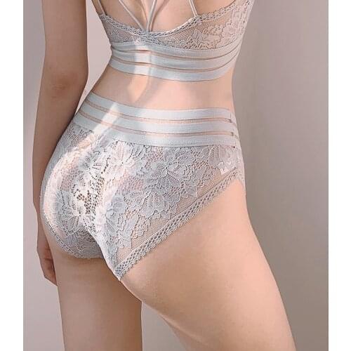 2 Pcs Panties for Woman Underwear Sexy Lace Breathable Soft Lingerie Female Briefs Panty Sexy Transparent Womens Underpants