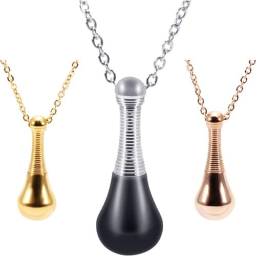 2021 European and American fashion jewelry necklace Crystal from Swarovskis Titanium steel perfume bottle unisex Fit Party