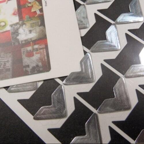 24pcs DIY Vintage Corner Paper Stickers Paperweight Retro Viscose Photo Album Frame Scrapbooking Corner Stickers