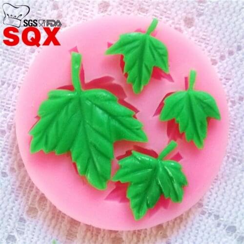 4PCS maple leaf shape cake fondant mold, cake decorating tools, fondant mold resin, kitchen accessories SQ1429