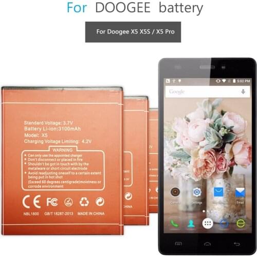 3100mAh Battery For Doogee X5 / X5 PRO / X5S / X5PRO X5 S Batterie Bateria