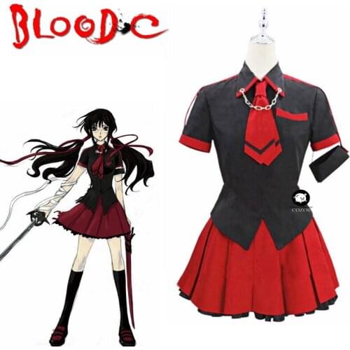 Anime Blood-C Kisaragi Saya Girl Cloth Uniform Cosplay Costume Custom-Made Any Size