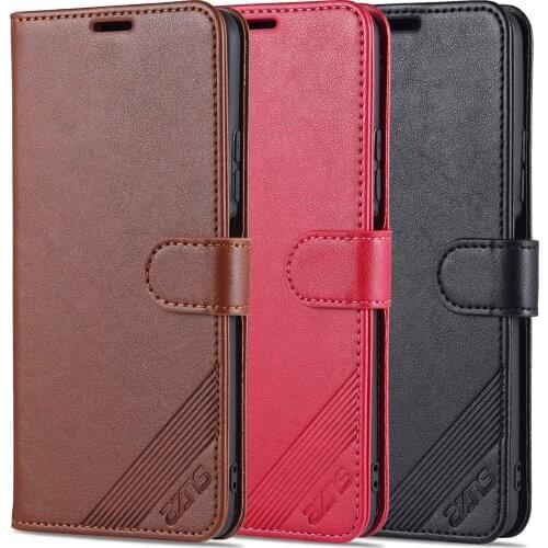 AZNS TPU Leather Wallet Case for Redmi 7 7A 8 8A 9 9A 9C K30 K20 K40 PRO POCO F3 Luxury Flip Cover Coque Card Slots Magnetic