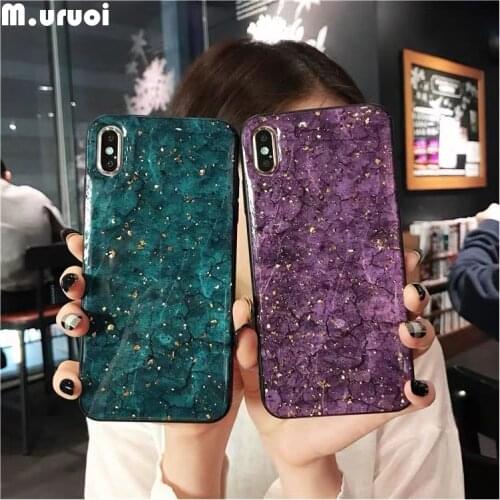 M.uruoi Luxury Epoxy Case Soft TPU Bling Cover Leopard Glossy For iPhone 7 Smooth Shell Edge Protective Case For iPhone X XS XR
