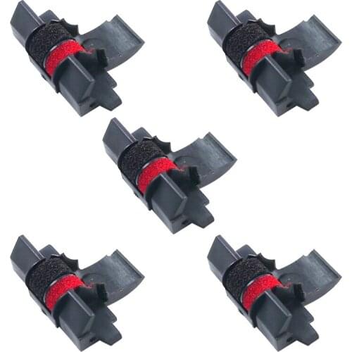 Printerfield IR-40T (5 Pack) Compatible Calculator Printer Ribbons Ink Roller - Black & Red
