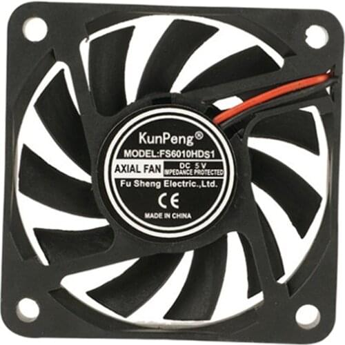 Black Cooling Fan 6010 5V 1 . 1W 6CM 60x60x10mm 2 . 4x2 . 4x0 . 4 - inch , High Quality