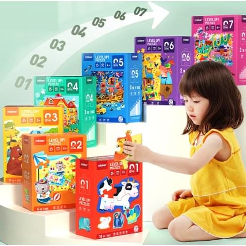 Kid Jigsaw Montessori Puzzle Educational Advanced Large Piece Puzzle Baby Toddler Early Education Toys Brain Development