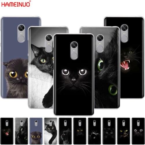 HAMEINUO Black Cat Staring Eye On Cover phone Case for Xiaomi redmi 5 4 1 1s 2 3 3s pro PLUS redmi note 4 4X 4A 5A