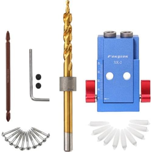 Woodworking Tool Pocket Hole Jig Woodwork Guide Repair Carpenter Kit System