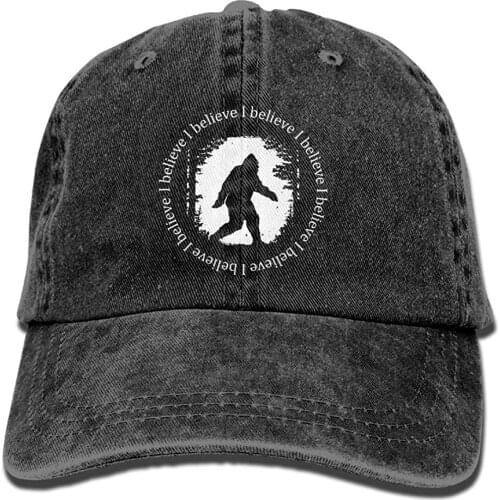 Sports Cap Bigfoot I Believe Baseball Hat Men and Women Summer Sun Hat Travel Sunscreen Cap Fishing Outdoors Hunting Hiking