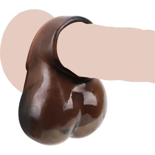 Penis Ring Scrotum Ring Bondage Chastity Cage Lock Reusable Delay Ejaculation Sex Toys For Men Adult Sex Products