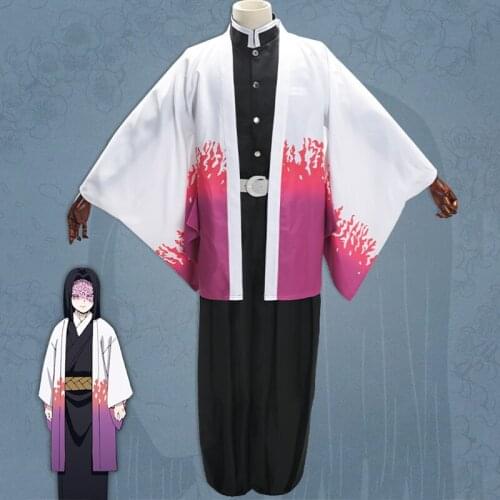 Anime Comic Demon Slayer Kimetsu no Yaiba Cosplay Costumes Ubuyashiki Kagaya Cosplay Costume Japanese Kimono Uniforms Clothes
