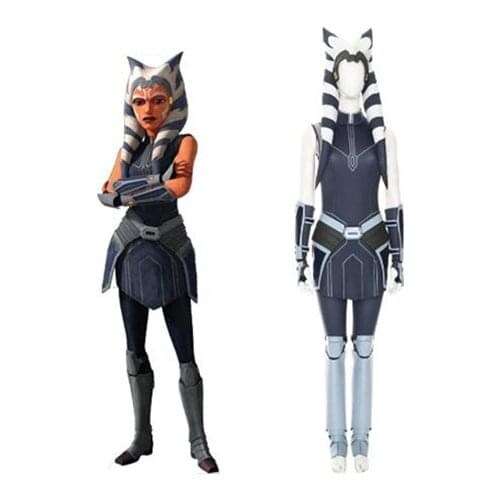 StarWar The Clone Wars season 7 Ahsoka Tano Cosplay Costume Halloween Party Costumes Superhero Outfit Fancy Women Suit