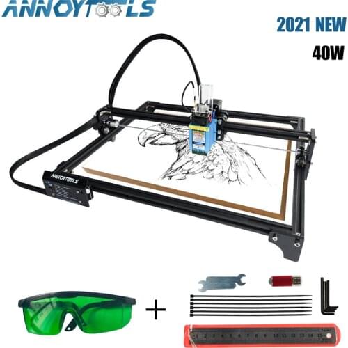 Laser Engraving Cutting Machine With 32-Bit Motherboard 40W Laser Printer DIY CNC Router Laser Engraver