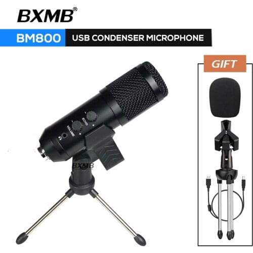 Professional BM800 USB Microphone Condenser Microphono For PC Computer Laptop Recording Studio Singing Gaming Streaming Karaoke