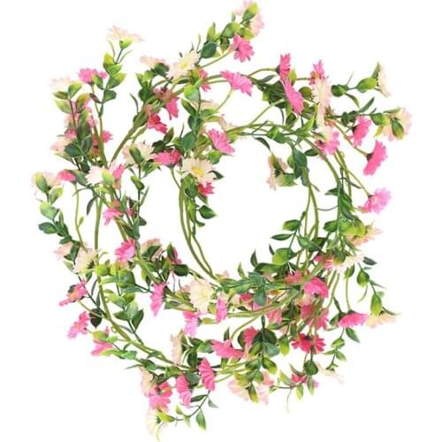 Fashion Pastoral Style Artificial Daisy Vine Hanging Simulation Flower Rattan for Wedding Decoration